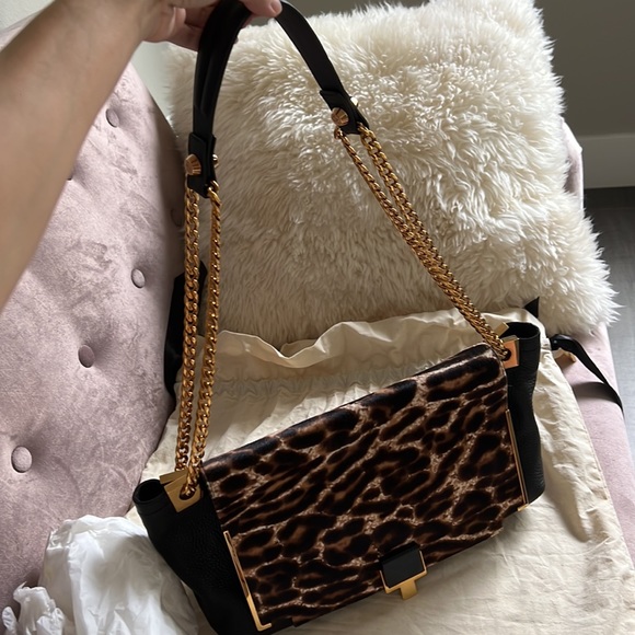 Lanvin NWOT Leopard print pony hair leather bag - Picture 6 of 12